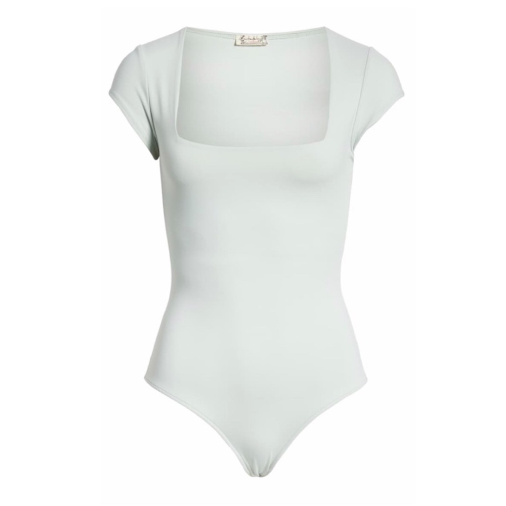 Free People Fair and Square Neck Duo Bodysuit thong Moss color. Size XS (NWT) - Picture 5 of 14
